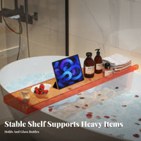 Acrylic Bathtub Tray Waterproof Acrylic Bath Tray Easy to Clean Transparent Bath Tray for Couples, Book Lovers, Relaxation, Home Spa