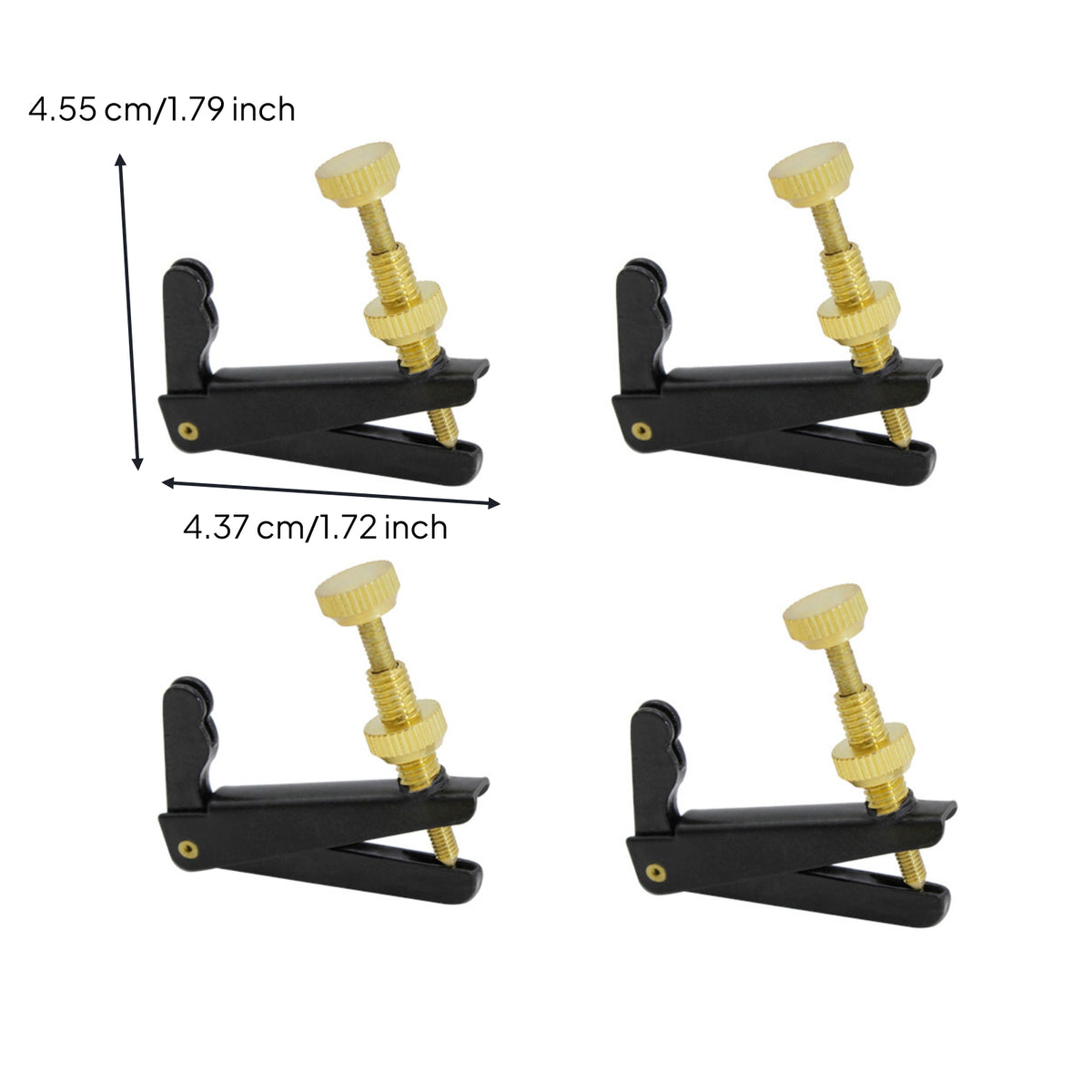 4 Pieces Threaded Cello Fine Tuner Easy to Install Cello String Adjuster Long-Lasting Fine Tuner Strong for Cellists