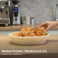 Imitation Rattan Fruit Bowl Decorative countertop Organizer adaptable