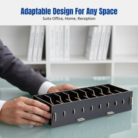 Wooden Business Card Holder, Creative Multi-Compartment Organizer, Card Storage Box for Office, Home, Desk