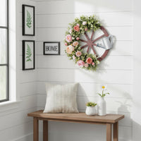 Watering Can Wreath Floral Wreath for Outdoor