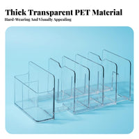 Clear Book Organizer Extendable Sections Sturdy Base for Student Desks
