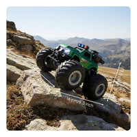 LED Lights Terrain-Road Trick Car Crash Resistant RC Monster Truck Crashworthy Spray Mist Toy Truck Shock Absorption for Children, Boys, Outdoor
