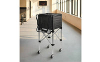 Foldable Tennis Sports Basket Carrier Cart FoldablePickleball Cart Large Capacity Portable Sports Basket Carrier for Coaches