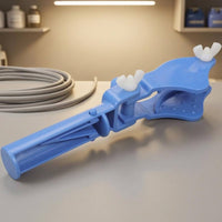 Extended Arm Blue Mounting Clamp Curved V-Pad Clamp
