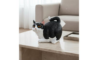 Novelty Gift Cat Tissue Holder Conversation Starter Cat Figurine Tissue Holder Unique Design House Decoration Versatile Use for Desktop, Office