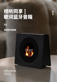 蓝牙音响小音箱复古悬浮歌词氛围女生朋友生日礼物男生520送男友 K歌单麦款【自用包装】麦克风*1+AI语音点歌+悬浮歌词+动态背景+白噪音+时钟