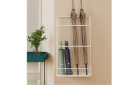 Wall-Mounted Umbrella Rack 3-Tier Wall-Mounted Umbrella Stand Space-Saving Ventilated for Entryway, Hallway
