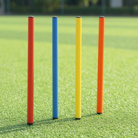 Spring Ground Marker Pole, Soccer Basketball Training Slalom Pole, Obstacle Training Pole with Spring Base