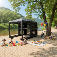 Spacious Interior Inflatable Villa Tent Quick Setup Multi-Room Inflatable Tent Full Standing Height Waterproof for Families, Groups, Glampers, Festivals