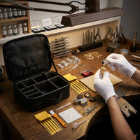 Carrying Case with Foam Dividers Zippered Magnifier Portable for Jewelers
