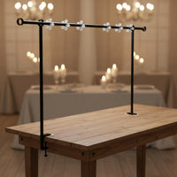 Long-Lasting Metal Construction Table Clamp Balloon Arch Sturdy & Stable Design Adjustable Table Arch Stand Easy Tool-Effortless Assembly Clamp-On Decoration Rack Multi-Purpose for Birthday Party, Baby Shower, Holiday Celebration, Outdoor Picnic