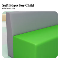 Wear-Resistant Padded Reception Bench Modern Design Combinable Soft Seating Block Multiple Color choices Commercial Furniture Minimalist design for Interior Designers, Office Managers, Waiting Rooms, Lobbies, Offices, Shopping Malls