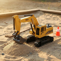 Wireless Control Digging Machine Flexible Digging Boom 6 Control Digging Machine Toy RC Digger Toy Illuminated Lights RC Tracked