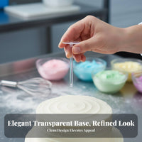 100 Pieces Thickened Transparent Topper Insert Spike Securely Holds Decorations Transparent Cake Spike Secure Hold Figurine Base Easy to Use for Bakers, Bakeries, Bakery, Celebrations