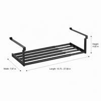 Telescopic Shoe Rack Insert, Metal Shoe Rack for Wardrobe, Space Saving Hallway Shoe Storage, Modern Minimalist Hook-On Design 12.5x20x40-70cm