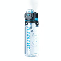 Sports Water Bottle Flip-Top Lid Straw Water Bottle Drinkware 800 Ml Shoulder Strap