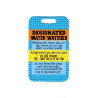Pool Rule Sign Portable Designated Water Watcher Badge Illustrated Pictures