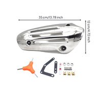 Exhaust piping Heat Guard Cover Ventilated Motorcycle Heat Guard with Bracket for Tailpipe Area