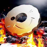 High Strength Angle Grinder Flange Nut Hardened Steel Angle Grinder Pressure Plate Anti-Jamming Power Tool Accessory Happy Face Face Design for Metalworkers