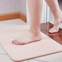 Diatomaceous Earth Bath Mat Quick Dry Non-Slip Absorbent Bathroom Floor Mat