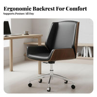 Highspinal managerial Chair Rolling Casters rotate Seat Padded Armrests for Adults