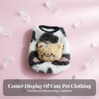 Soft & Comfortable Fleece Puppy Vest Adorable Velvety Kitten Vest Skin-Friendly for Canine Companions, Kittens, Cold Weather, Daily Wear