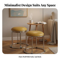 Modern Minimalist & fashion Stackable paw-print Stool Space-Saving Round-Top Stool Comfortable pad Backless Chair Sturdy Construction for Apartment Dwellers, occasion Hosts, Dining Room, Kitchen, Bedroom, occasions