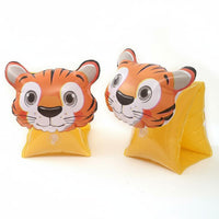 2 Pieces Thickened Material Ice Cream Arm Floaties PVC Inflatable Arm Bands Strong Buoyancy Cartoon Swim Sleeves Easy to Inflate & Deflate for Toddlers, Beginners, Beach