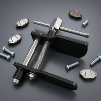 Hand-Operated Brake Caliper Piston Tool Threaded Spindle Piston Reset Tool T-Handle Disc Brake Compressor Knurled Grip for Mechanics, Garage