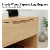 Modern Design 2-Drawer Nightstand Nordic Design Two-Drawer End Table Space Saving Household Furniture Multi-Purpose for Apartment Dwellers, Homeowners, Students, Bedroom, Small Areas, Dorm Room, Entryway