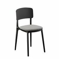 Stackable Design formed Plastic Chair Modern Minimalist & Design formed Plastic Side Chair Thickened Construction stackable Seat Curved Backrest for Office Managers, Business Owners, Dining Room, Kitchen, Restaurant, Waiting Area