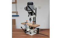 Adjustable Worktable Benchtop Mortiser Multi-Functional Square Hole Drill Press Heavy Duty Electric Tenoning Machine for Woodworkers, Carpenters, DIY Enthusiasts, Workshop, Garage