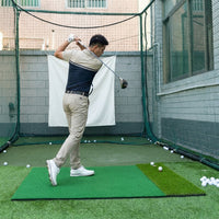 Golf mat garden 1.2x1.5m, precision hitting mat for beginners with guide lines, indoor & outdoor EVA base, green grass surface