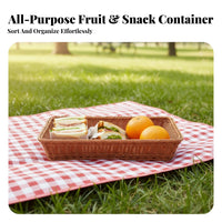 Woven Food carrier Rattandesign Display Tray Easy to Clean for pastry chefs, Homeowners