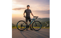 Design 700c Road Bike High-Carbon Steel Frame Disc Brake Road Two-Wheeler Drop Bar Gravel Bike for Adults, Commuters, Beginners, Commuting, Fitness
