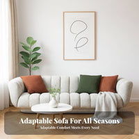tangerine Two-Seater Sofa two-seasonSeason Use 2-Seater Loveseat Modern Design Couch for Apartment Dwellers, residents, Living Room, Studio Flat, Lounge Area