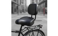 Bike Seat Cushioned Cycle Saddle Wide Cycle Saddle with Back Support for Tricycles