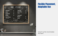 Chalkboard with Metal Frame, Double-Sided, Multi-Size, Portable Hanging Board