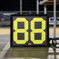 High-Contrast Double-Sided Substitution Board Rigid Player Change Display Board Clear Numbers Manual Change Sign Plastic for Referees