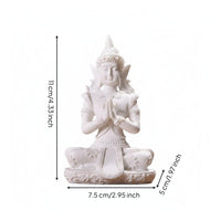 Sitting Buddha Statue Creative Gift Sandstone Buddha Sculpture Handmade Craft