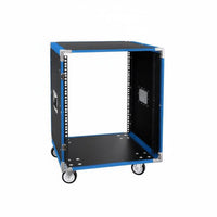 Multiple Sizes Available Studio Rack Mount Cabinet Professional Grade Rolling Audio Equipment Rack Heavy Duty Mobile Amplifier Cabinet Locking Casters for DJs, Musicians, KTV, Stage, Live Performance