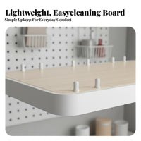 Drilltool-Less Installation Wall-Mounted Organizer Kit Easy to Install Pegboard Utility Hook Space Saving Household Storage Versatile for DIY Enthusiasts, Homeowners, Kitchen, Study Room, Home Office, Workbench Area