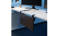 2 Pieces Under Desk Keyboard Tray Support Bracket Adjustable Desk Bracket with Clamp Heavy-Duty Tray for Telecommuters