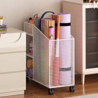 Yoga Mat Storage Rack with Wheels, Iron, Modern Minimalist