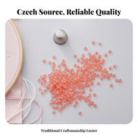 Dyed Core Glass Beads Bright Colors 2.2mm Embroidery Beads Uniform Size Round Rocailles for Embroiderers, DIY Enthusiasts, Beadwork, Accessory Design