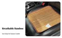Bamboo Seat Cushion Breathable Summer Cooling Chair Mat Double-Sided Carbonized Bamboo Chair Cushion for Commuters, Students, Car, Hot Weather, Home