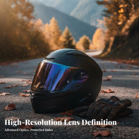 Visor Sun Protection Helmet Visor Crystal Clear Replacement Face Visor for Unpaved Terrain, Daytime Riding