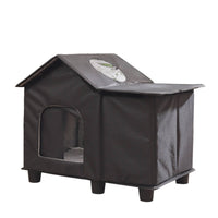 Outdoor Cat House Waterproof Weatherproof Cat House Elevated Design Pet Supply for Garden