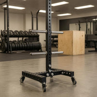 Plate Loading Stand Chrome Posts Freestanding Weight Rack Perforated Exercise Plate Storage Rack